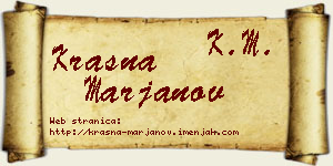 Krasna Marjanov vizit kartica